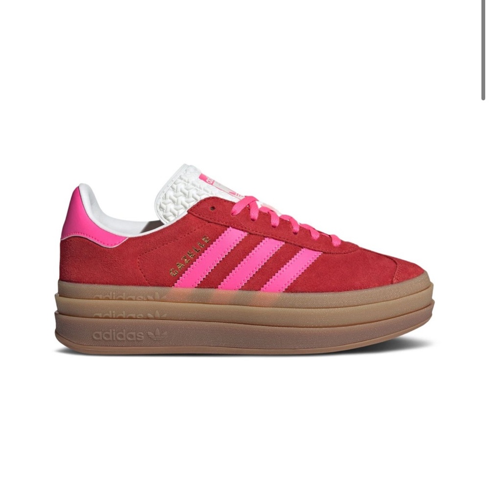 adidas Gazelle Bold Collegiate Red Lucid Pink (Women's 10)